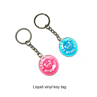 Liquid vinly key tag